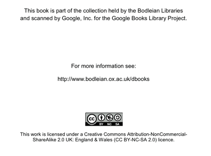the copyright page put by the Bodleian Libraries in this domain public book